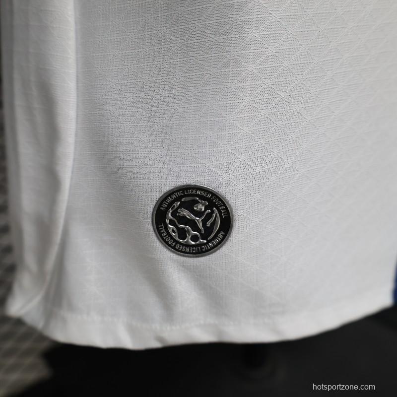 Player Version 26/27 Manchester City White with Blue Stripe Away Jersey