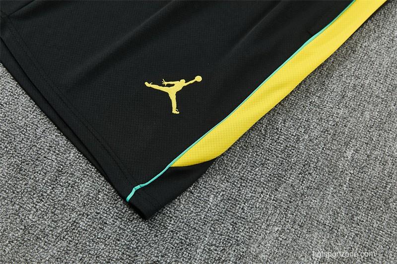 2026 Brazil Black & Yellow Short Sleeve+Soccer Shorts