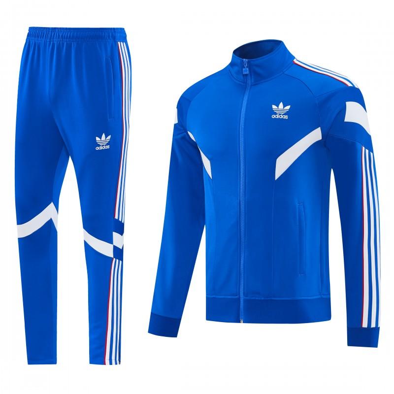 2026/27 Adidas Originals Blue Full Zipper Jacket Tracksuit + Long Pants