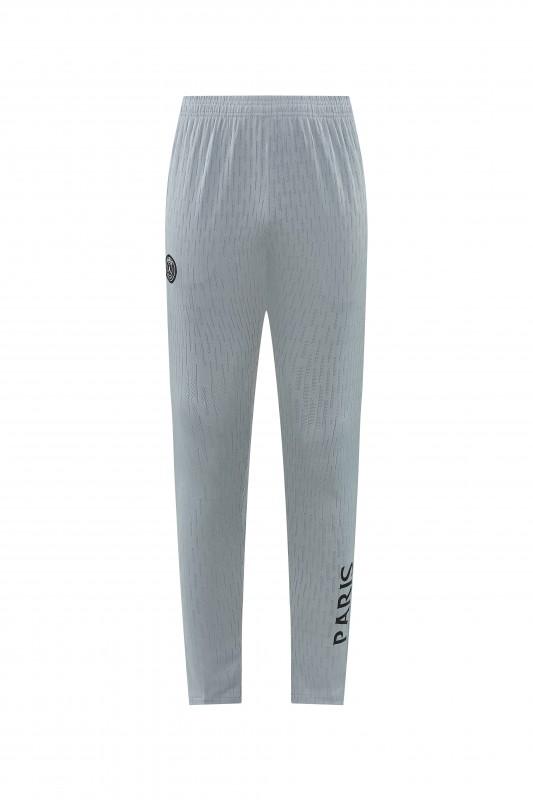 2026/27 Paris Saint-Germain White  Half Zipper Jacket Tracksuit + Light Grey Long Pants
