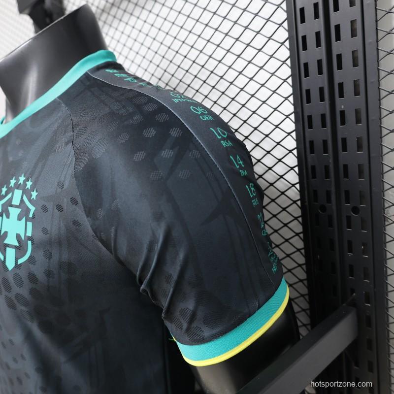 Player Version 26/27  Brazil  Charcoal Black & Mint Teal  Special Edition Jersey