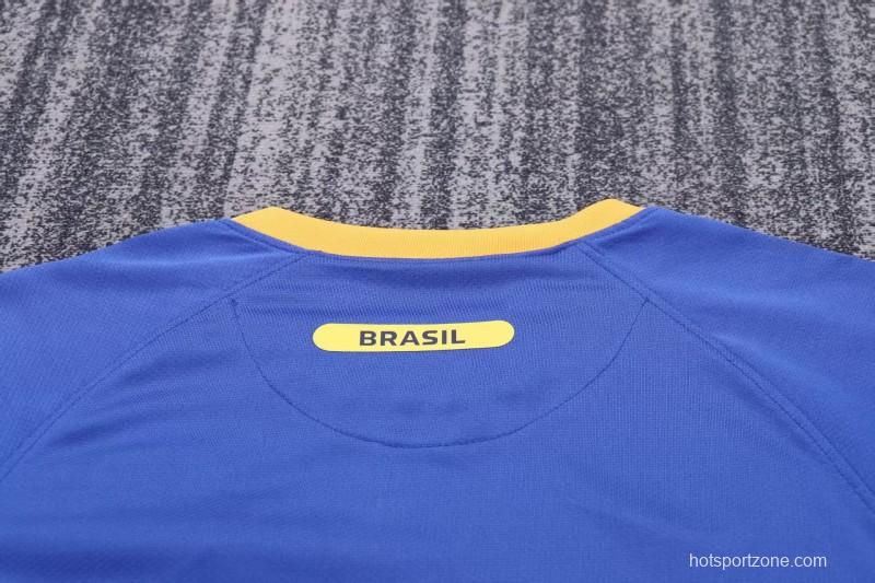 Retro 2010/11 Kids Brazil Blue & White Away Jersey