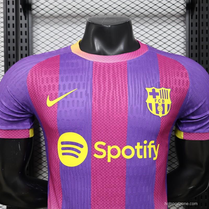 Player Version 26/27 FC Barcelona Third Purple Pink Yellow Stripe  Jersey