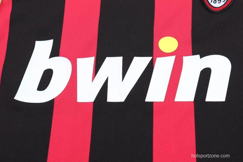 Retro Kids 06/07 AC Milan Home Long Sleeve Jersey