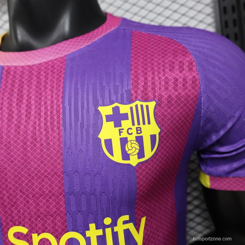 Player Version 26/27 FC Barcelona Third Purple Pink Yellow Stripe  Jersey