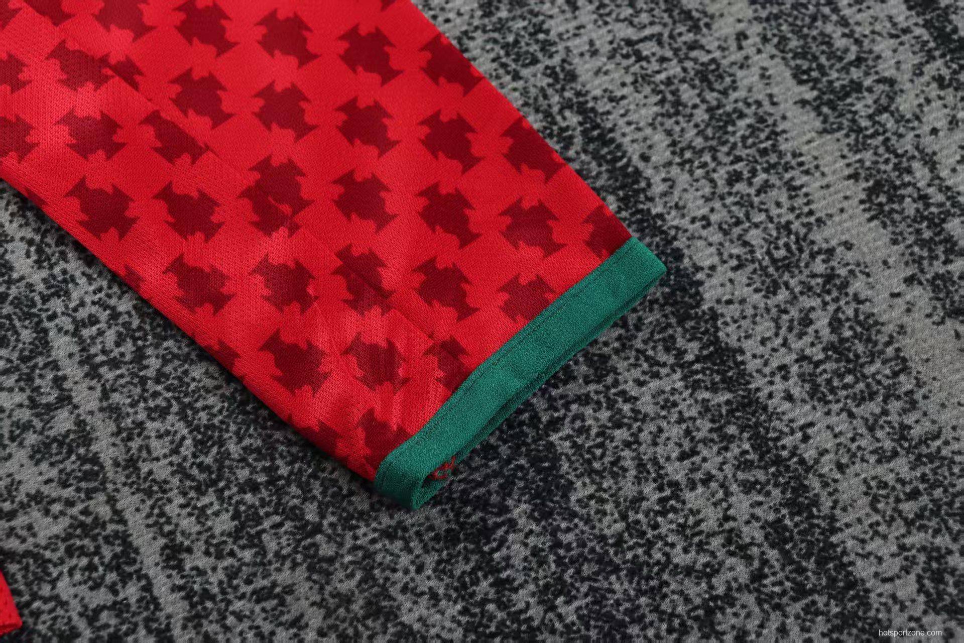 Retro 2004 Kids Portugal Home Long Sleeve Jersey