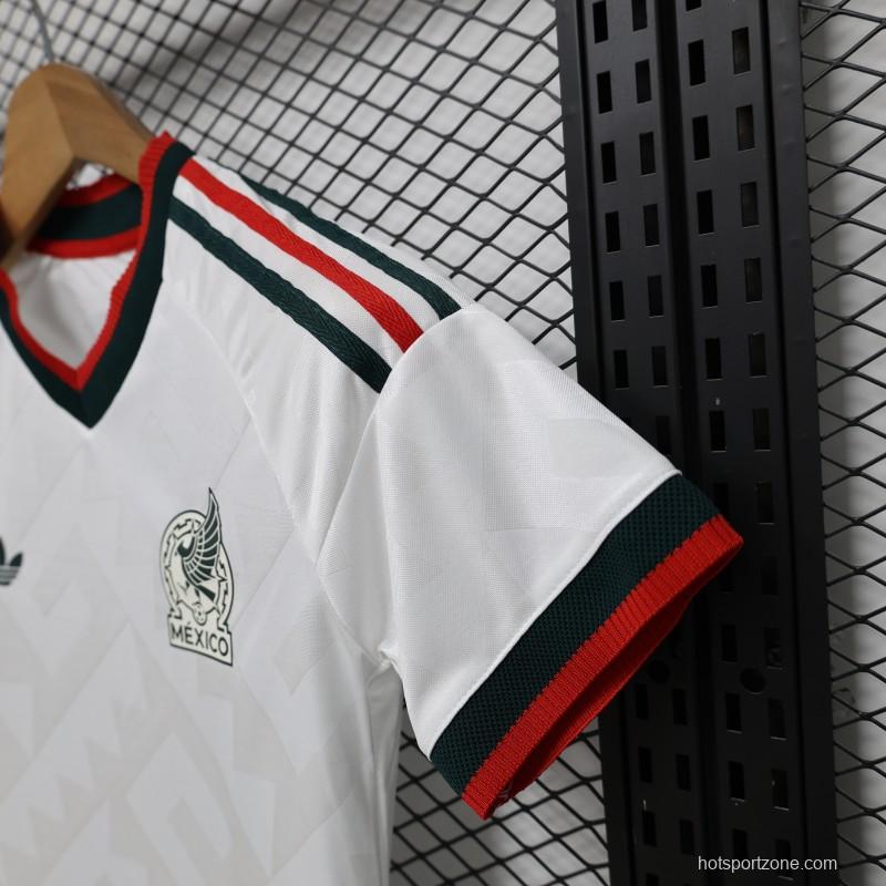 Player Version 2026 Womens Mexico Away White with Geometric Diamond Texture Jersey