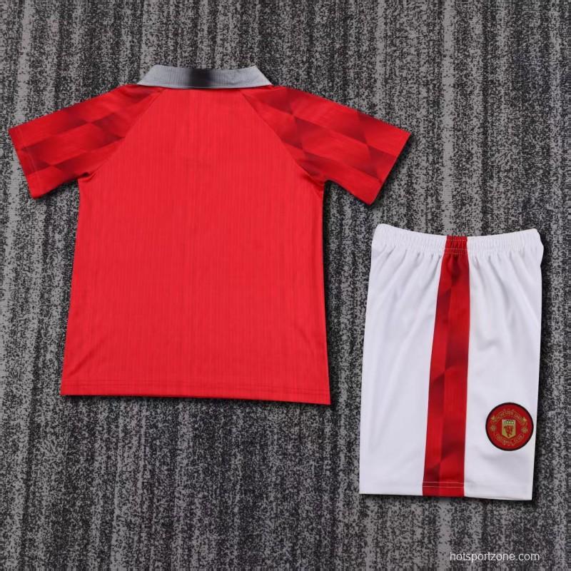 Retro Kids  96/97 Manchester United Home Jersey