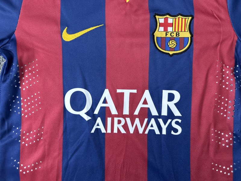 Retro Kids 14/15 Barcelona Home Long Sleeve Jersey