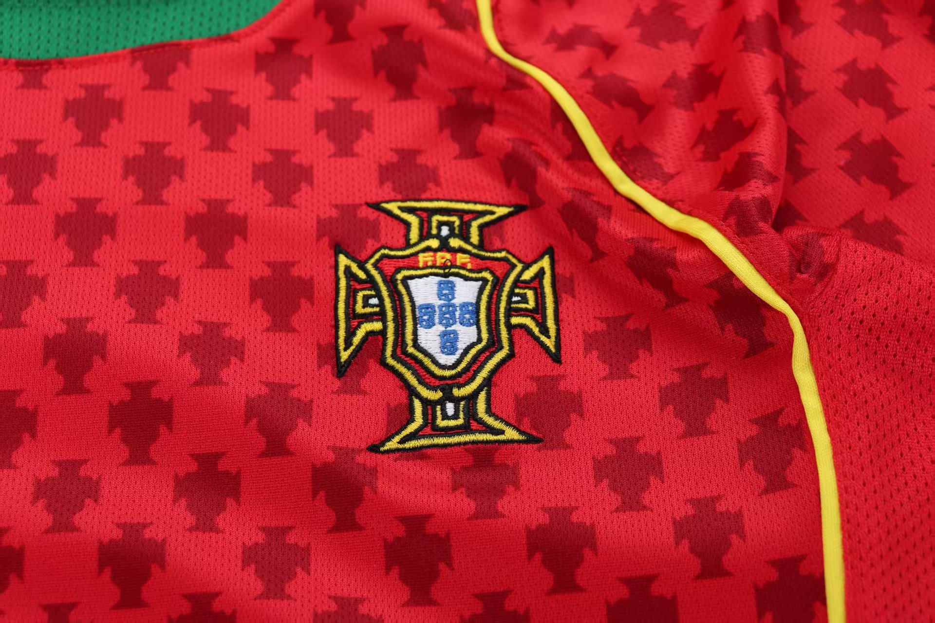 Retro 2004 Kids Portugal Home Long Sleeve Jersey
