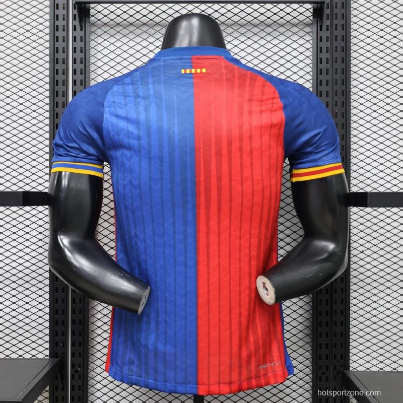 Player Version 26/27 FC Barcelona Royal Blue & Garnet Red Vertical Stripes  Special Edition Jersey