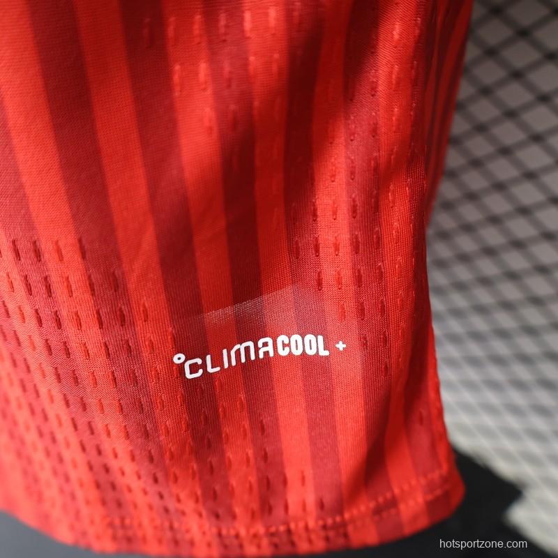 Player Version 26/27 FC Bayern Munich Red-on-Red Diagonal Stripe  Long Sleeve Jersey