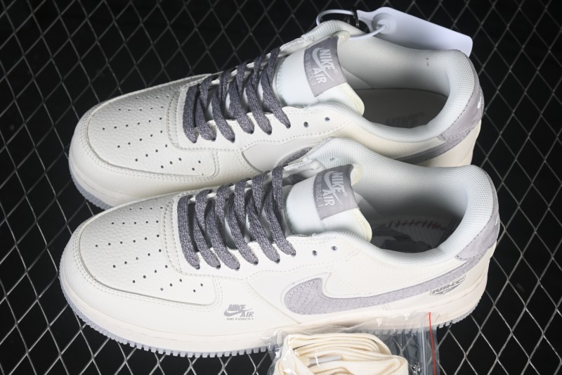 Nike Air Force 1 '07 Low Light Bone Grey Low-Top Casual Skate Shoes - DN9688-107