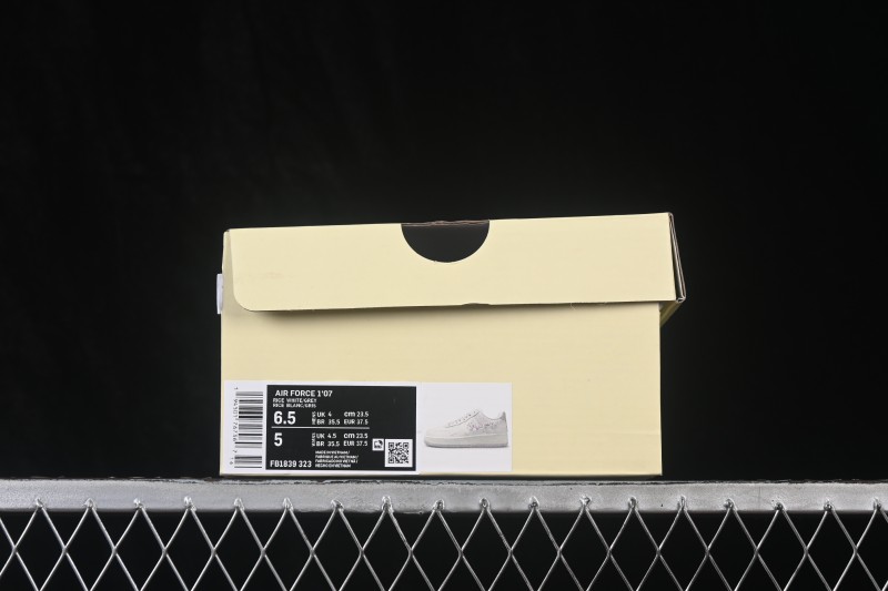 Nike Air Force 1 '07 Low Milk Grey Leopard Hand-Painted Casual Sneakers - FB1839-323