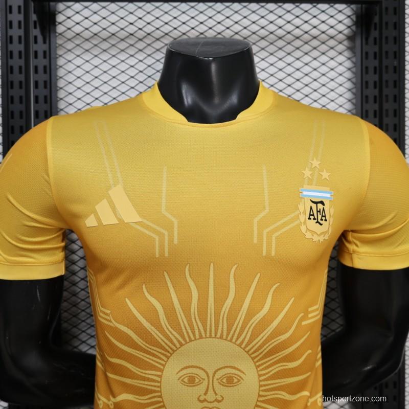 Player Version 26/27 Argentina Golden Yellow Sun of May Special Edition Jersey