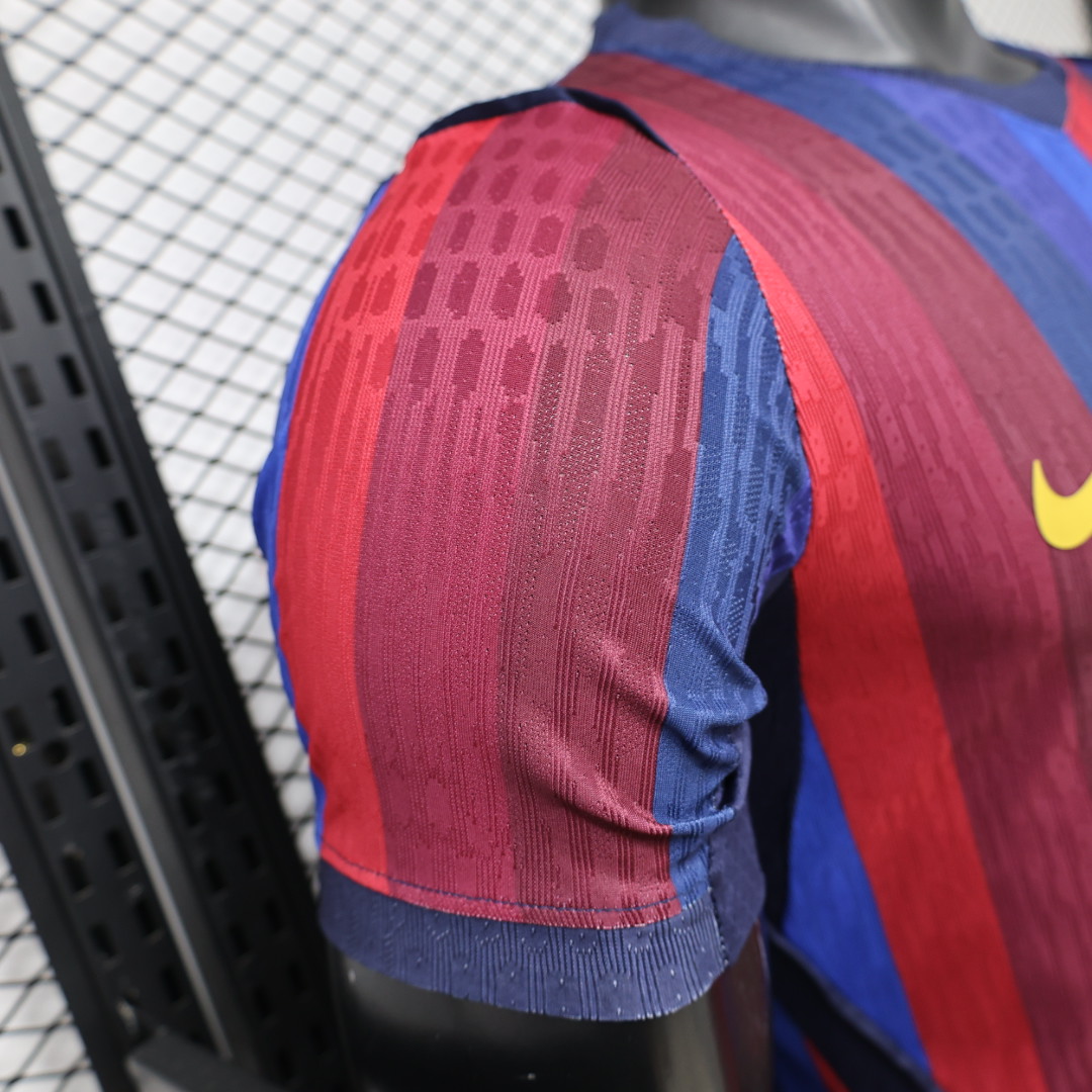 Player Version 26/27 FC Barcelona Deep Blue & Red Stripe  Home Jersey