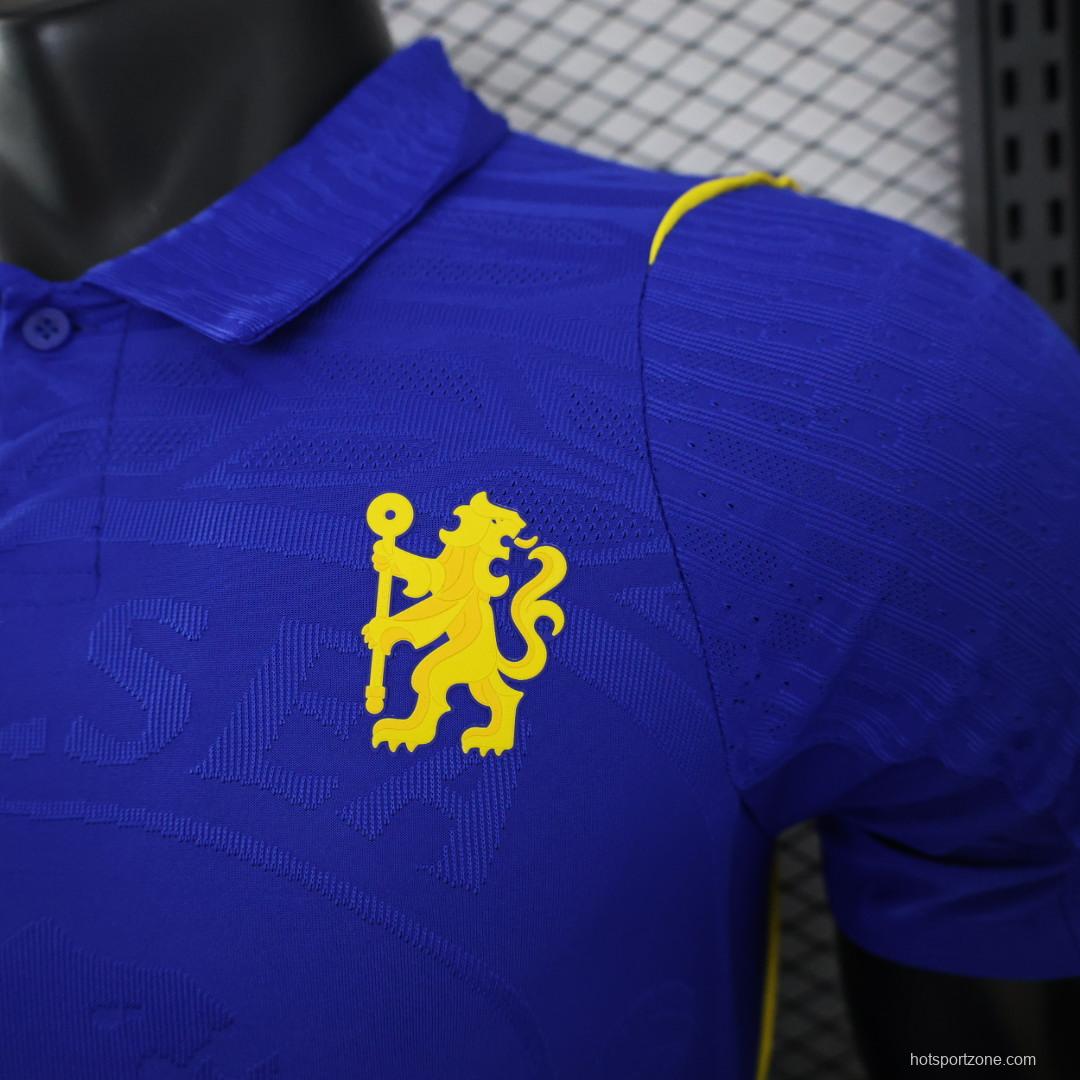 layer Version 26/27 Chelsea FC Royal Blue Polo Collar Home Jersey