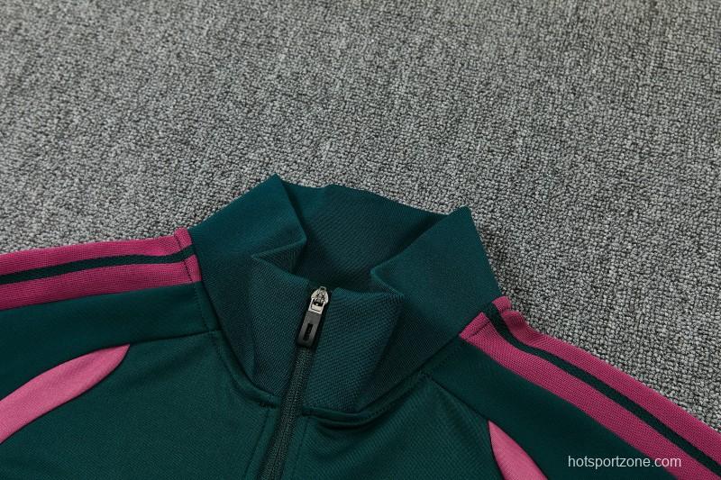 26/27 Real Madrid Dark Green Full Zipper Jacket Tracksuit + Long Pants