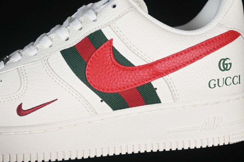 Nike Air Force 1 '07 Low Gucci Collaboration White/Red/Green Casual Sneakers - XY9025-015