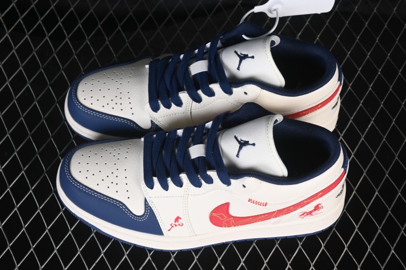 Air Jordan 1 Low AJ1 Year of the Horse Premium Custom Low-Top Retro Basketball Shoes - JJ5908-003