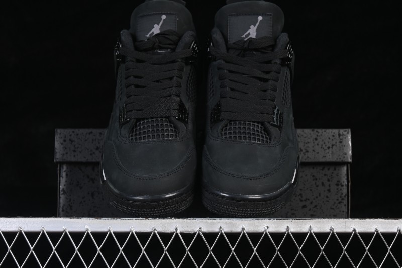Air Jordan 4 Retro Black Cat Premium Suede Sneakers - FV5029-010