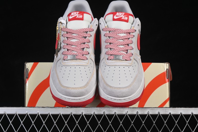 Nike Air Force 1 '07 Low Casual Sneakers with Red and Gold Chinese New Year Design - HT5088-629