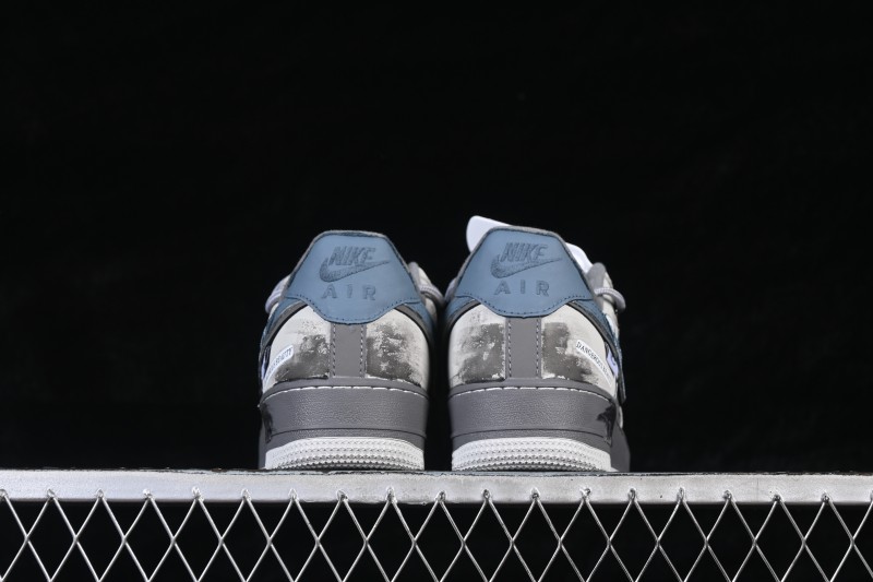 Nike Air Force 1 '07 Low Hand-Drawn Graffiti Skateboarding Shoes with Retro Washed Leather - DB3310-333