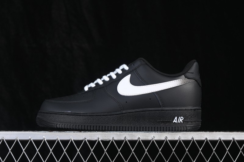 Nike Air Force 1 '07 Low Anime Theme Black and White Swoosh Sneakers - ZH0316-100