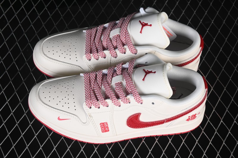 Nike Air Jordan 1 Low Year of the Horse Limited Edition Premium Casual Basketball Shoes - MZ9588-845