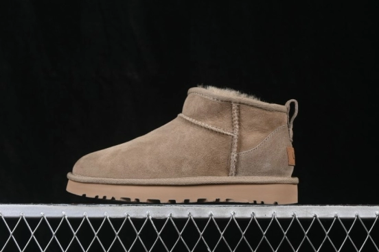 UGG Classic Ultra Mini Boots with Sheepskin Wool Lining and Water-Resistant Finish - 1116109