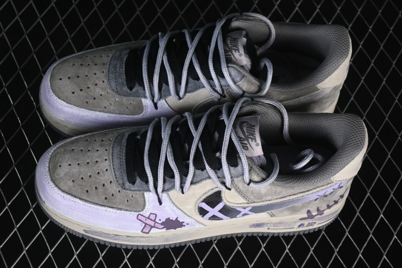 Nike Air Force 1 '07 Low Hand-Painted Band-Aid Sneakers with Retro Distressed Leather - YD2425-066