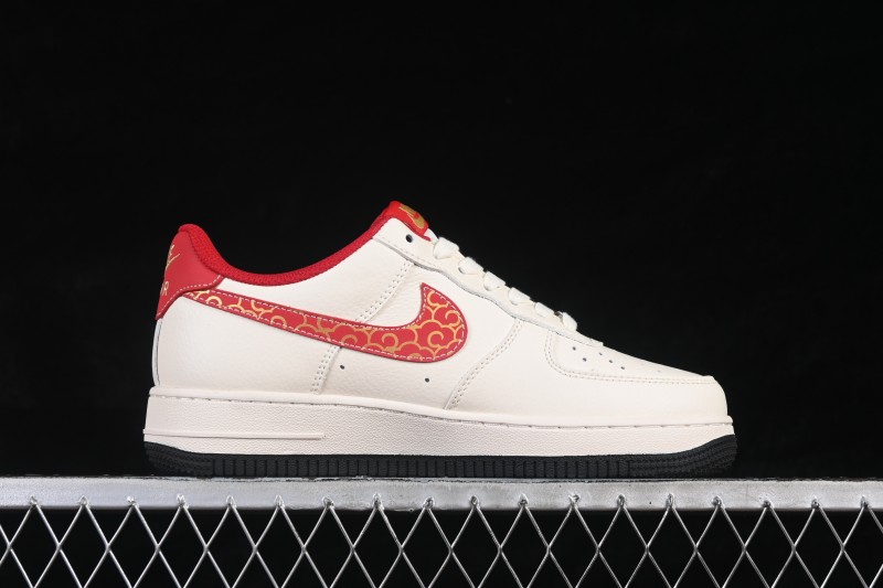 Nike Air Force 1 '07 Low Year of the Horse Limited Edition Red Swoosh Casual Sneakers - MZ9588-820