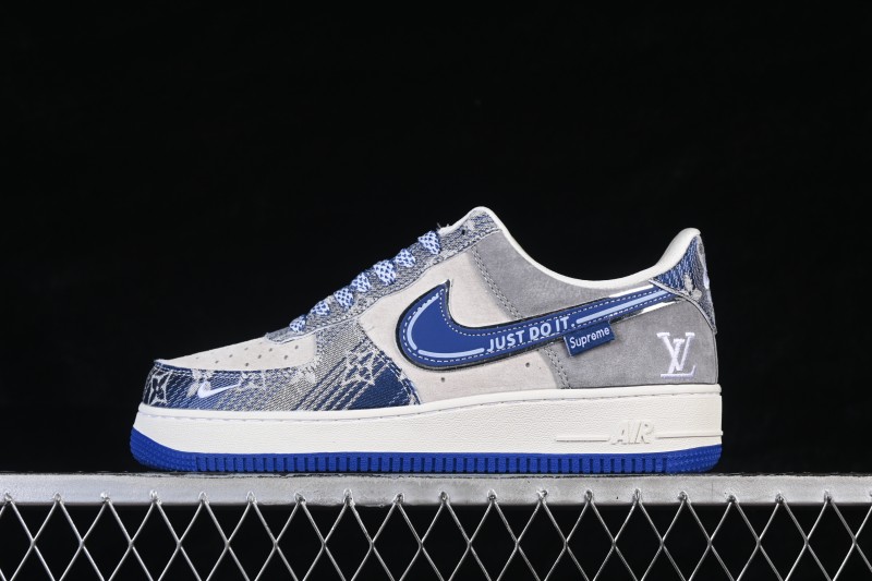 Nike Air Force 1 '07 Low Denim Monogram Casual Sneakers - SY1388-031