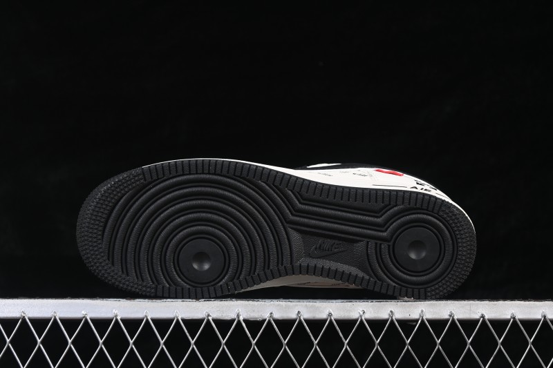 Nike Air Force 1 '07 Low Collaborative Edition Black Swoosh Casual Skateboarding Shoes - SM6668-117