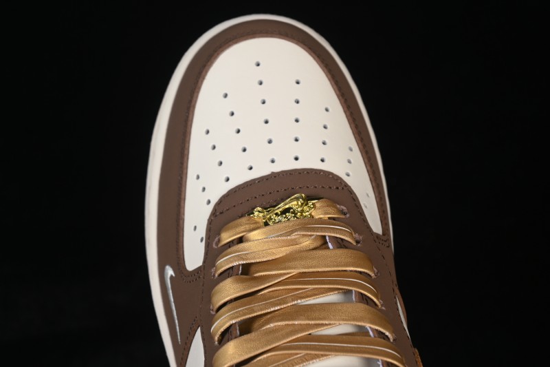 Nike Air Force 1 '07 Low Year of the Horse Special Edition Gold Brown Casual Sneakers - IQ1119-011