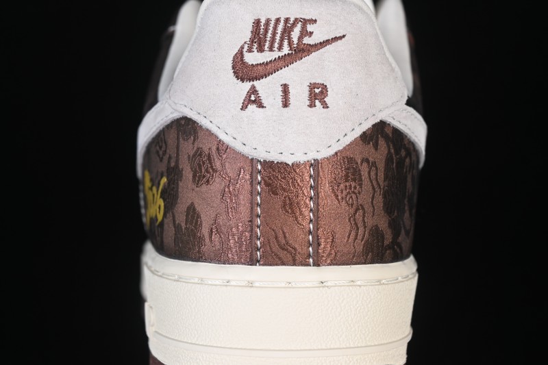 Nike Air Force 1 '07 Low Chinese New Year Lucky Edition White Brown Casual Sneakers - KD1688-005