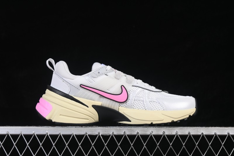 Nike V2K Run Retro Low-Top Running Shoes with Cushlon Foam Cushioning - FD0736-114