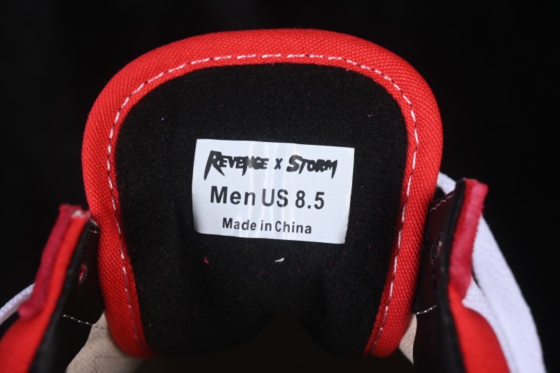 Revenge x Storm Old Skool Lightning Low-Top Skate Shoes Red Flame