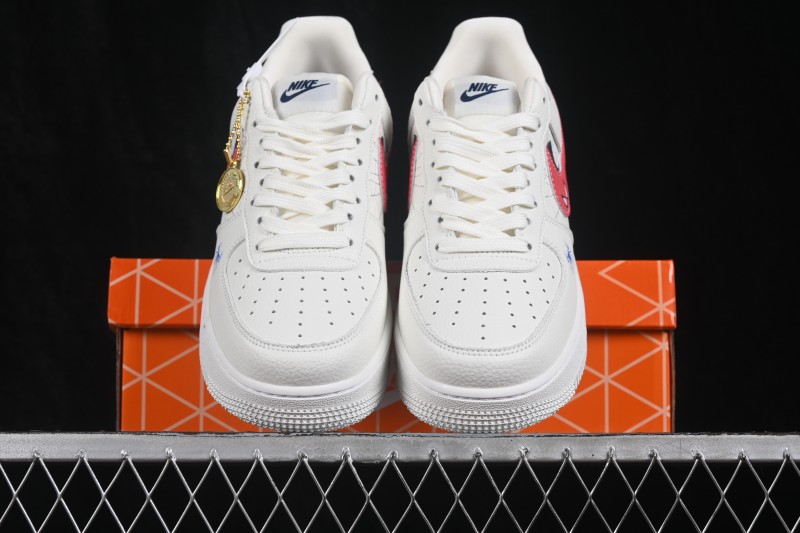 Nike Air Force 1 '07 Low Basketball Casual Shoes with Air-Sole Cushioning - WY0655-116