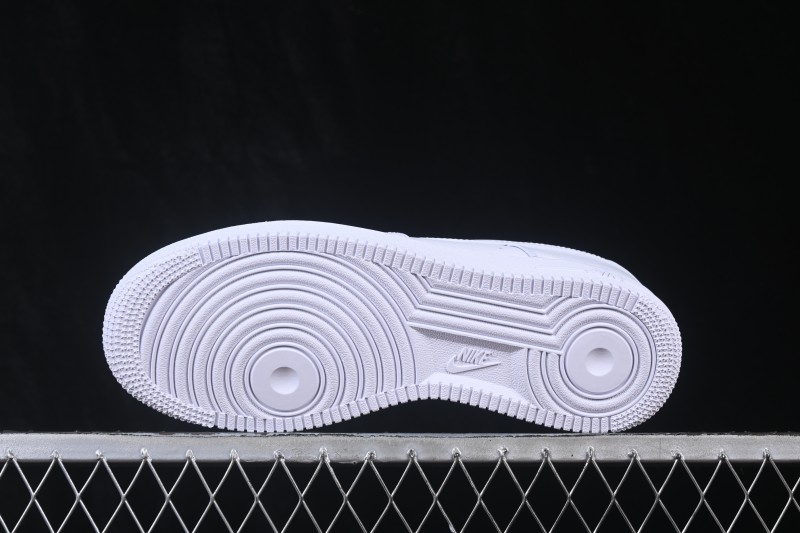 Nike Air Force 1 '07 Low Low-Top Casual Sneakers All-White Leather - CW2288-111