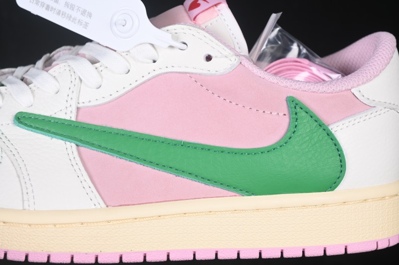 Nike Travis Scott x Air Jordan 1 Low OG AJ1 Collaboration Reverse Swoosh Sneakers - IQ7605-065