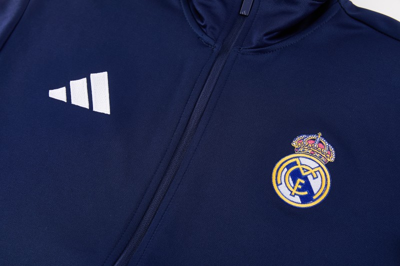 26/27 Real Madrid Royal Blue Full Zipper Jacket Tracksuit + Long Pants