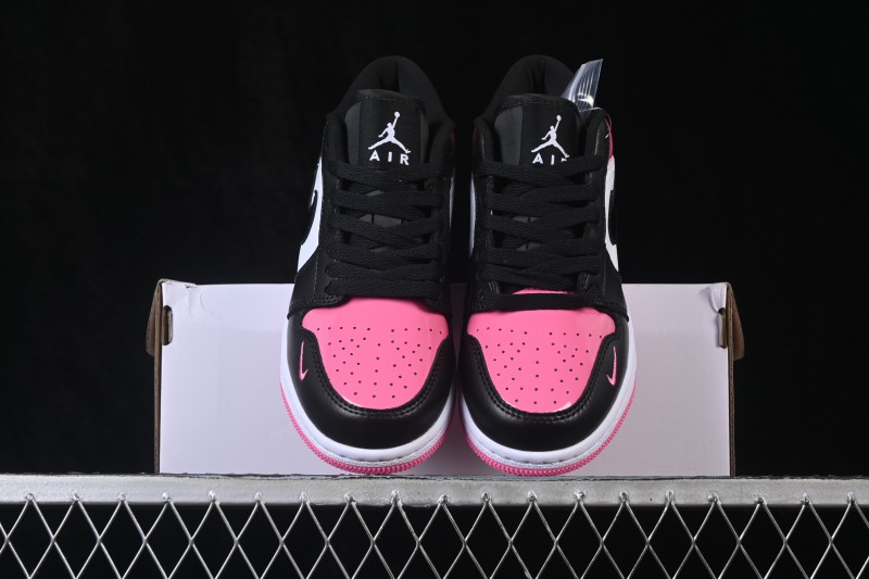 Air Jordan 1 Low Patent Leather Black Pink Low-Top Retro Cultural Basketball Shoes - IV2446-684