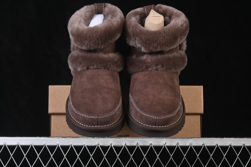 UGG Classic Novelty Cookie Suede Round Toe Slip-On Snow Boots - 1180434 BCDR
