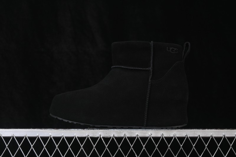 UGG Classic Novelty Twin Sole Hidden Wedge Winter Snow Boots - 1180412 BLK