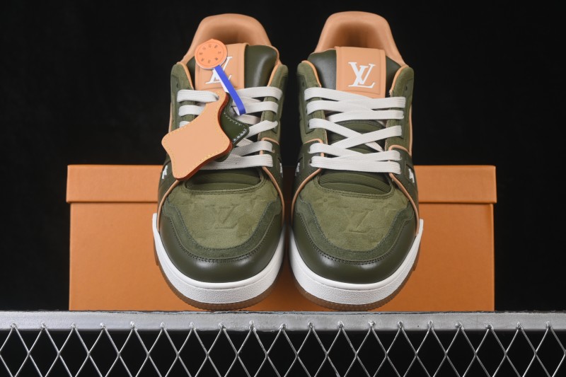 Louis Vuitton LV Trainer Sneaker Olive Green - 1A9JG7