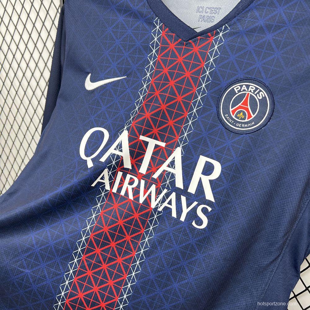 2025/26 Mens Paris Saint-Germain Home Long Sleeve Jersey
