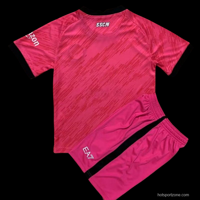 22/23 Kids EA7 Napoli Goalkeeper Pink
