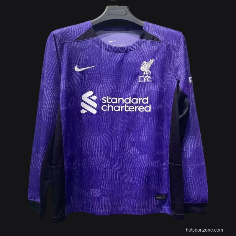 23/24 Liverpool Long Sleeve Third Purple Jersey