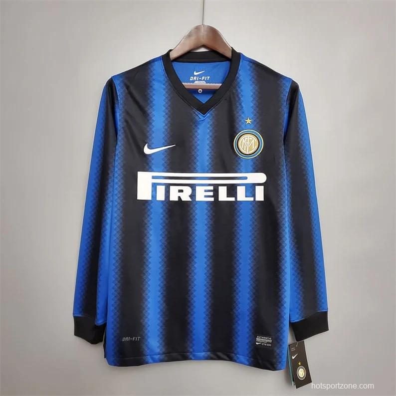 Retro 10/11 Inter Milan Home Long Sleeve Jersey
